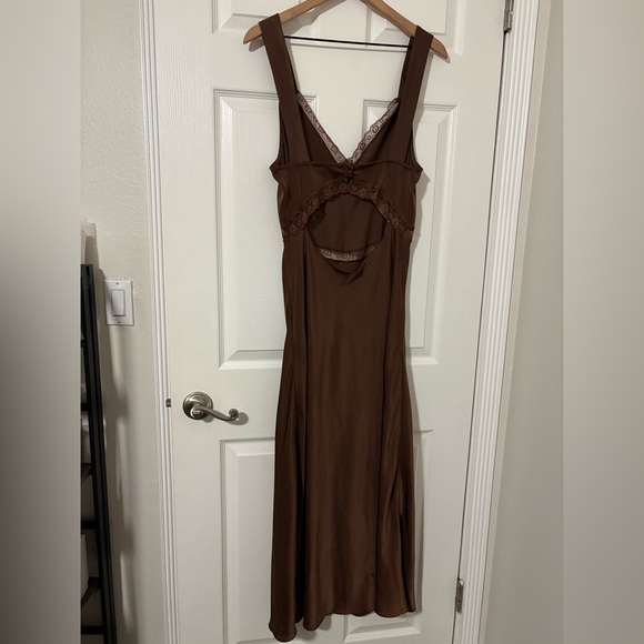 Emory Laced slip dress in Chocolate Bardot New without tags - Picture 5 of 8